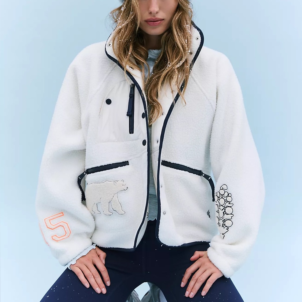 Free people Hit The Slopes Patch Fleece Jacket - Picture 2 of 8